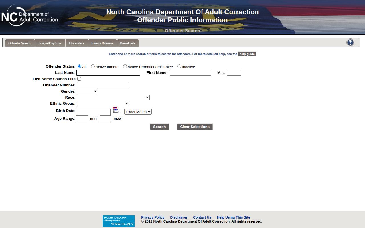 Avery County inmate release date search in North Carolina DAC