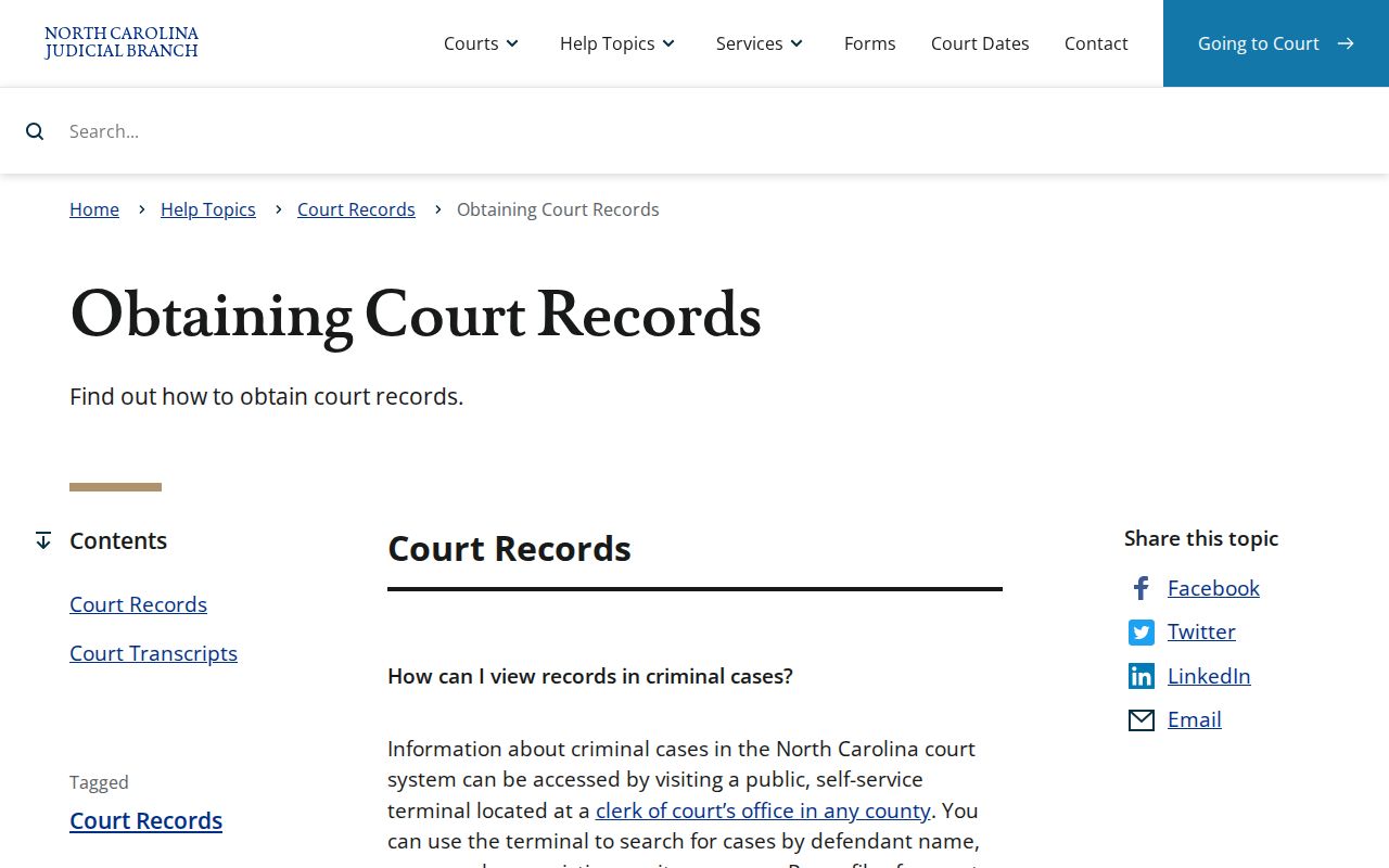 Avery County released inmate court record access